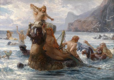 Ninfas y centauros en el baño de Ernst Albert Fischer Cörlin